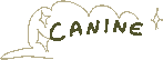 Cloud that says 'Canine'.